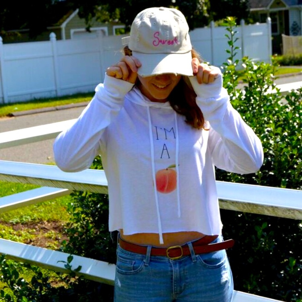 “I’m A Peach” Long Sleeve Hoodie Tee